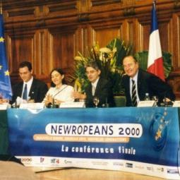 2000-07-05, Paris, Sorbonne, Congrès Newropeans, avec le Président de la République Jacques Chirac