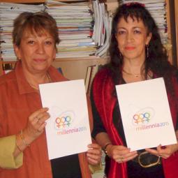 2007-06-29, Paris, Lancement de Millennia2015 avec la marraine du projet et présidente du Comité scientifique Françoise Massit-Folléa