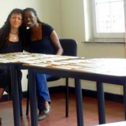 2010-06-08, Namur, Bureau de l'Institut Destrée, Prospective de Millennia2015, avec Coumba Sylla