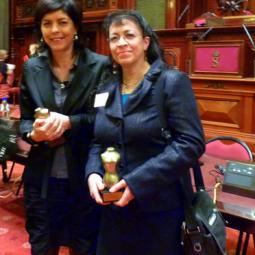 2011-03-02, Sénat à Bruxelles, Remise du Prix de Femme d'exception par Joëlle Milquet, Vice-Première Ministre, Ministre de l'Emploi et de l'Egalité des chances du Gouvernement fédéral