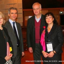 2012-12-04, Paris, UNESCO, Conférence internationale Millennia2015, avec Saniye Gülser Corat, Cvetan Cvetkovski et Marien Faure
										