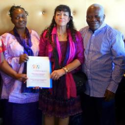 2017-06-14, Paris, Réunion de travail avec Toussaint Honvou, Président de la Communauté Millennia2025 Bénin, et de son épouse