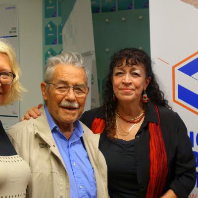 Chantal Lebrument, Louis Pouzin et Marie-Anne Delahaut