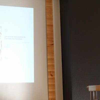 La présidente Sylvie Lausberg présente l'Université d'automne du CFFB