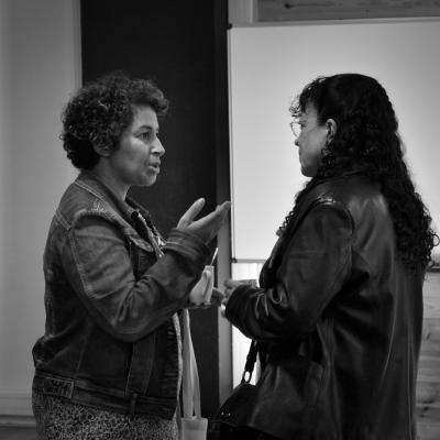 Avec Naïma Derradji, conseillère en emploi et développement de talents pour Rezojobs à Liège (Photo CFFB)
