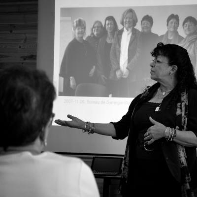 Evocation de la regrettée Anne-Marie Lizin (Photo CFFB)