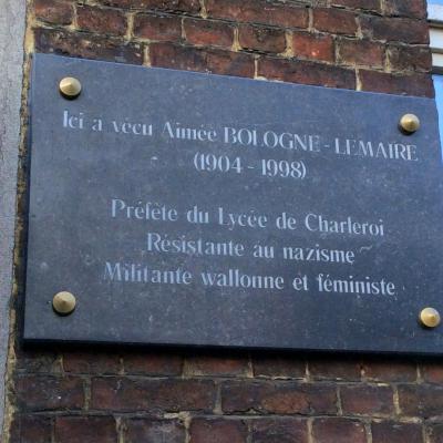 Aimée Bologne-Lemaire, Préfète du Lycée de Charleroi, Résistante au nazisme, Militante wallonne et féministe 