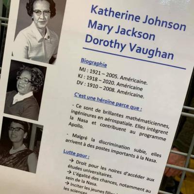 L'une des fiches pédagogiques consacrées à des femmes d'exception par les élèves de l'Athénée Vauban 