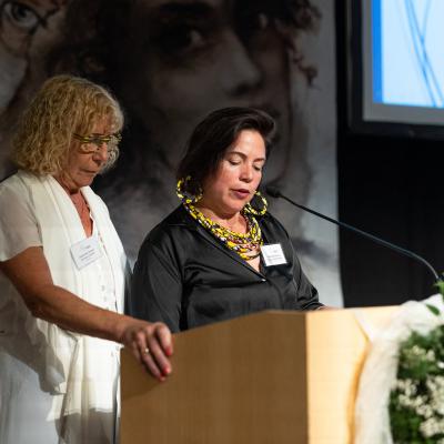 Christiane DE WAN, Responsable du Collectif des Femmes et Amancay Egas Torres, Coordinatrice d’éducation permanente au Collectif des Femmes