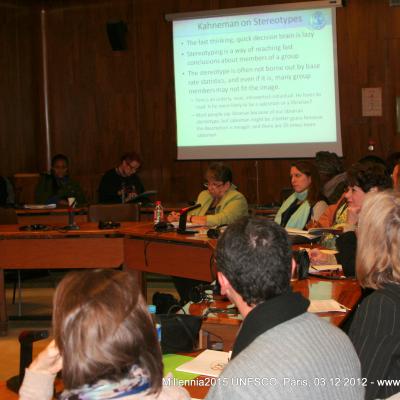 2012-12-03. Millennia2025 UNESCO Paris - 04. Strategic Forum - Discrimination