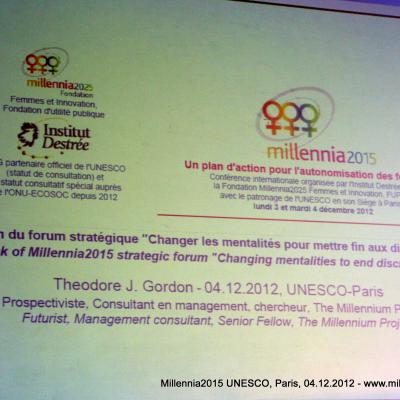 2012-12-04. Millennia2025 UNESCO Paris - 07. Fourth Plenary Session